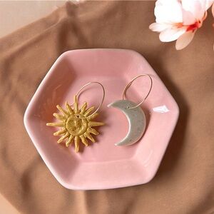 Sun & Moon clay Earrings